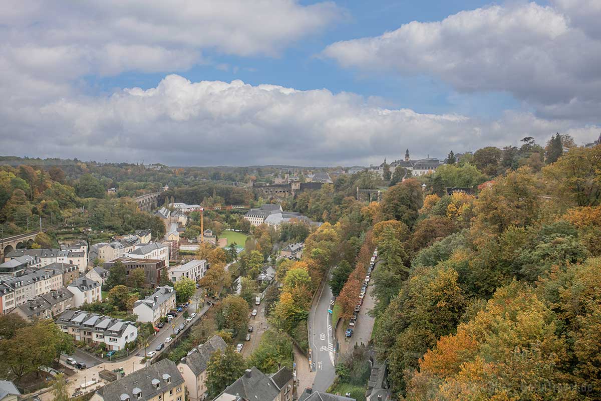 Blick vom Panorama-Aufzug Pfaffenthal