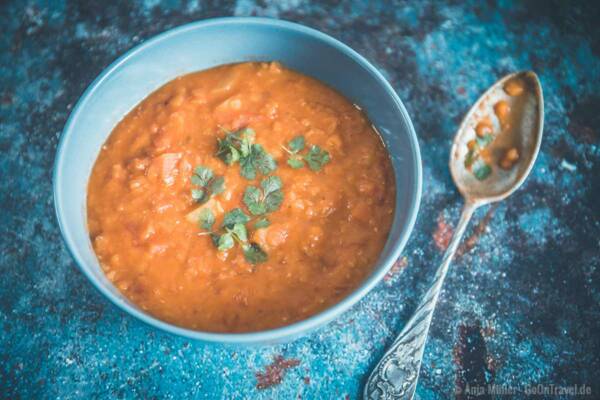 Marokkanische Linsensuppe - Harira (vegan)