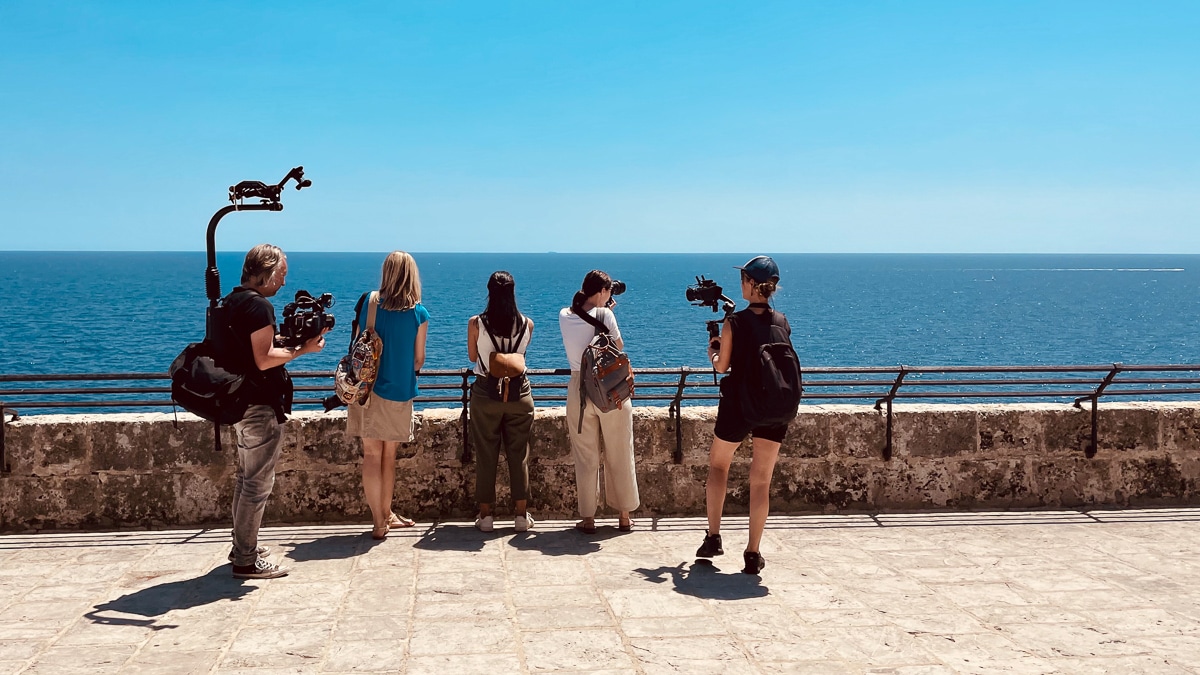 (Foto: Tino Häusler) Das Kamerateam bei der Arbeit in Monaco