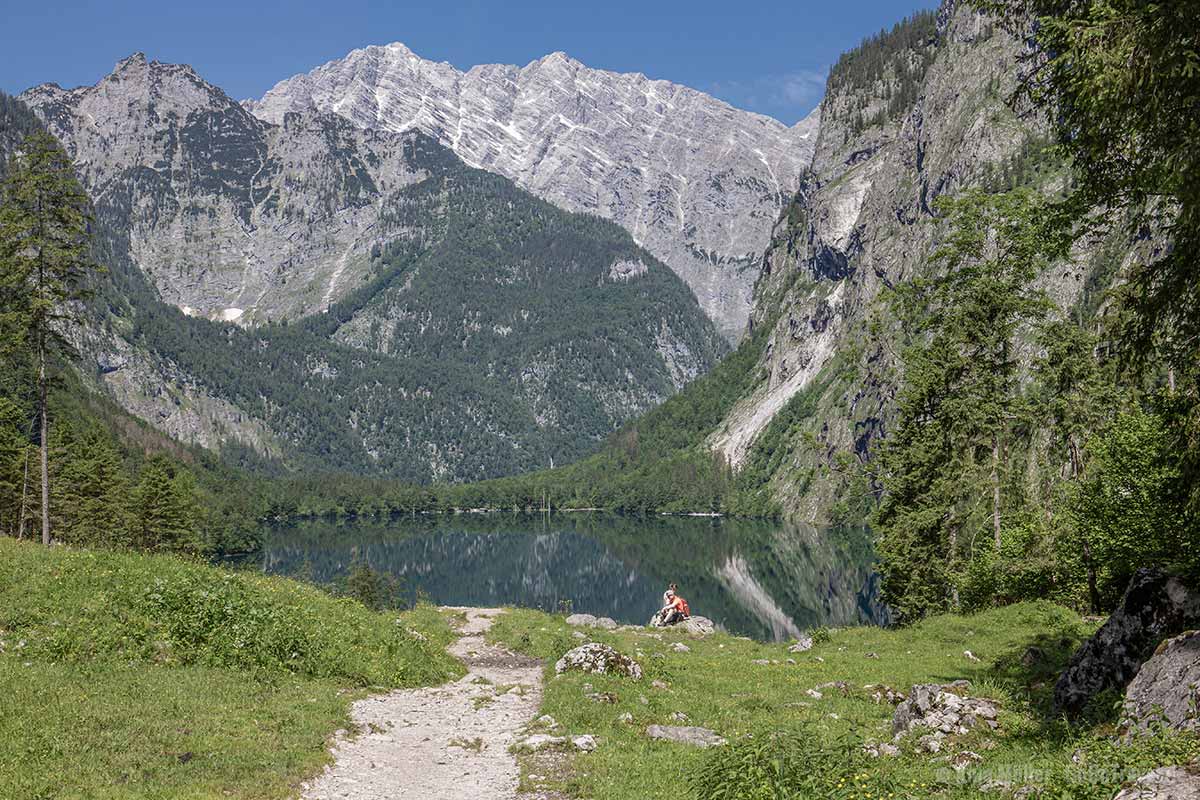 Obersee mit dem Watzmann im Hintergrund