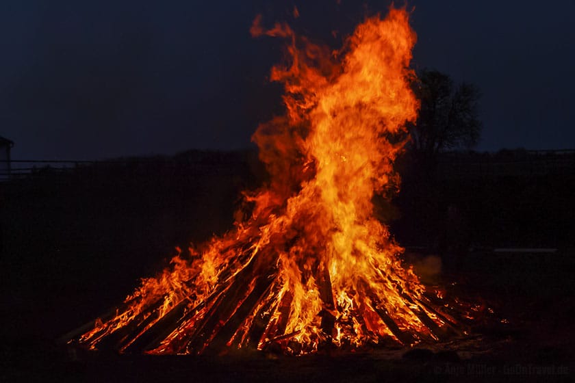 Osterfeuer in Brandenburg