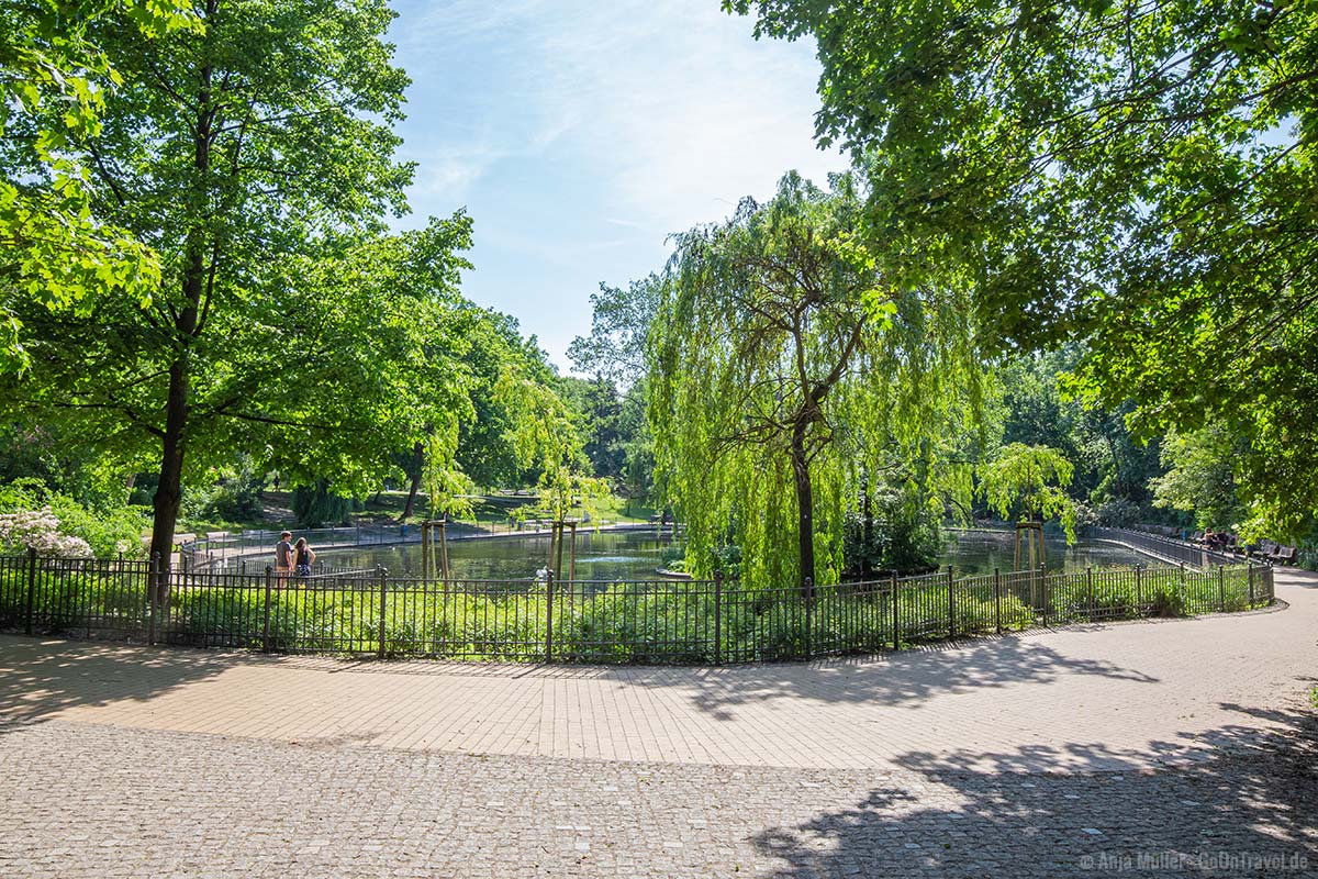 Teich im Volkspark Friedrichshain Teich im Volkspark Friedrichshain