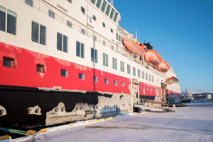 Postschiffroute im Winter Hurtigruten