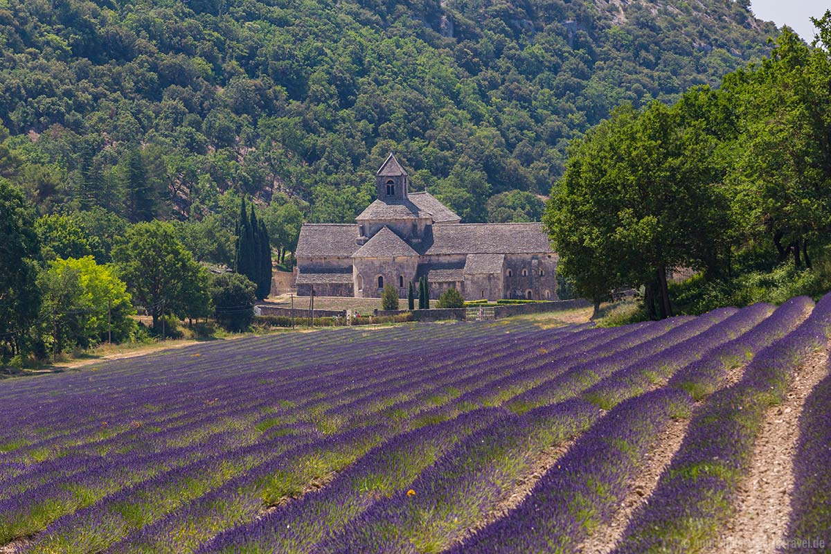Lavendelfeld vor der Abbaye Notre-Dame de Sénanque Lavendelfeld vor der Abbaye Notre-Dame de Sénanque
