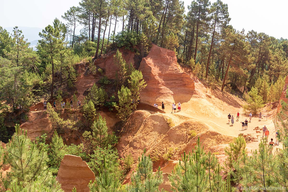 Der Ockerpfad bei Roussillon in der Provence