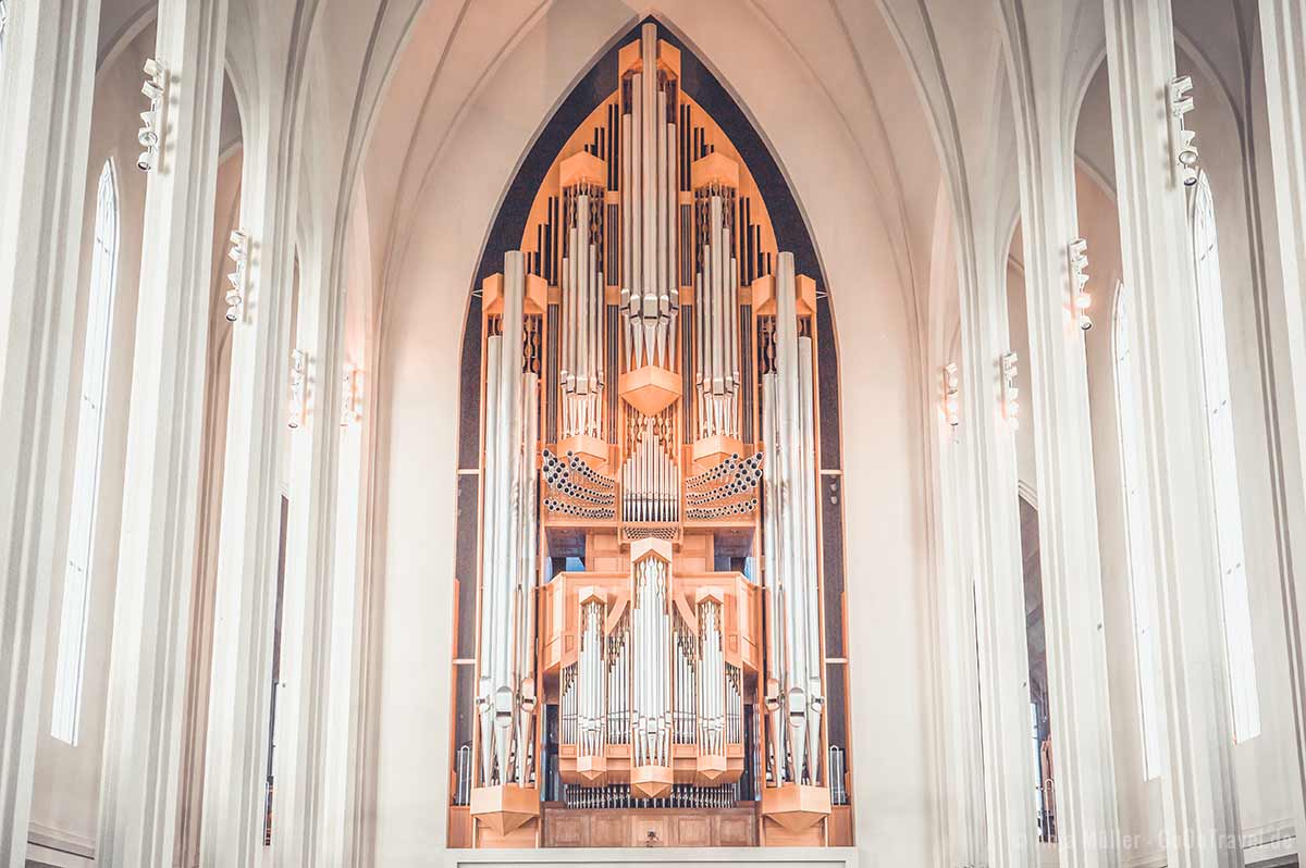 Die Orgel in der Kirche von Reykjavík