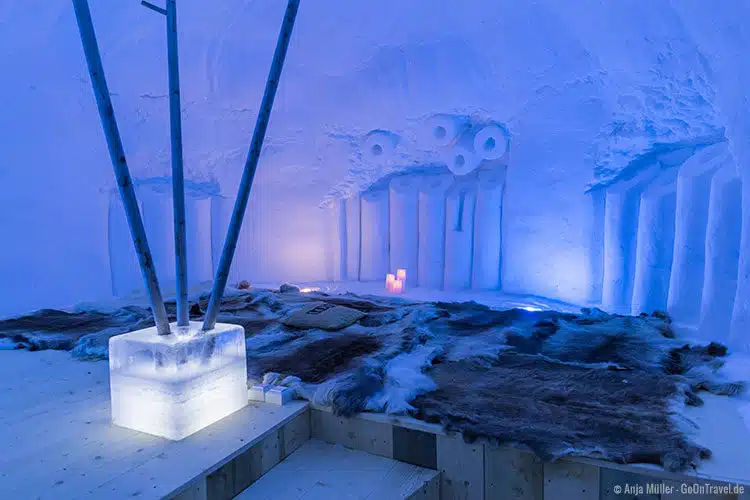Unser Schlaf-Igloo im Iglootel. Unser Schlaf-Igloo im Iglootel.