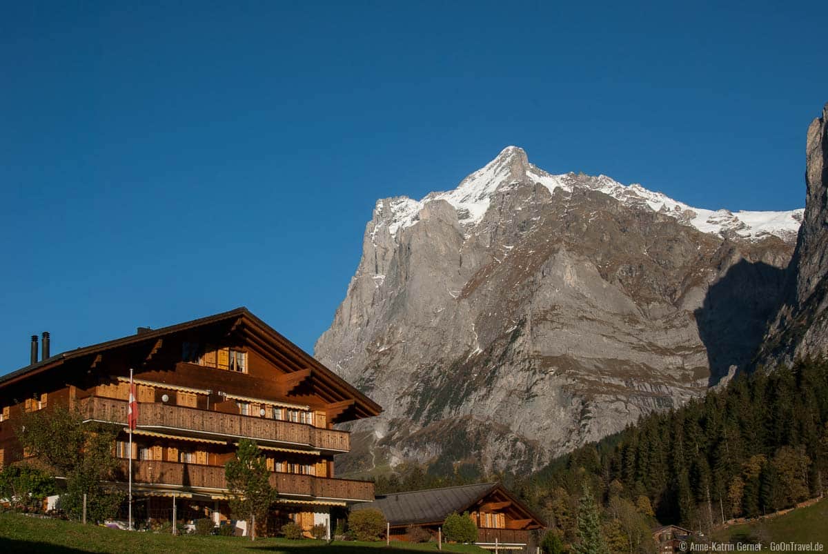 Wetterhorn im Berner Oberland in der Schweiz.