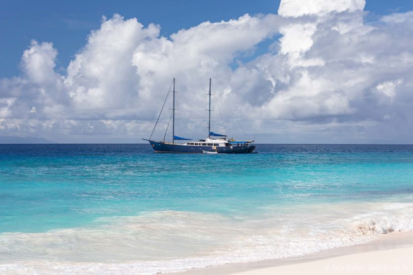 Seychellen Aride Segelschiff