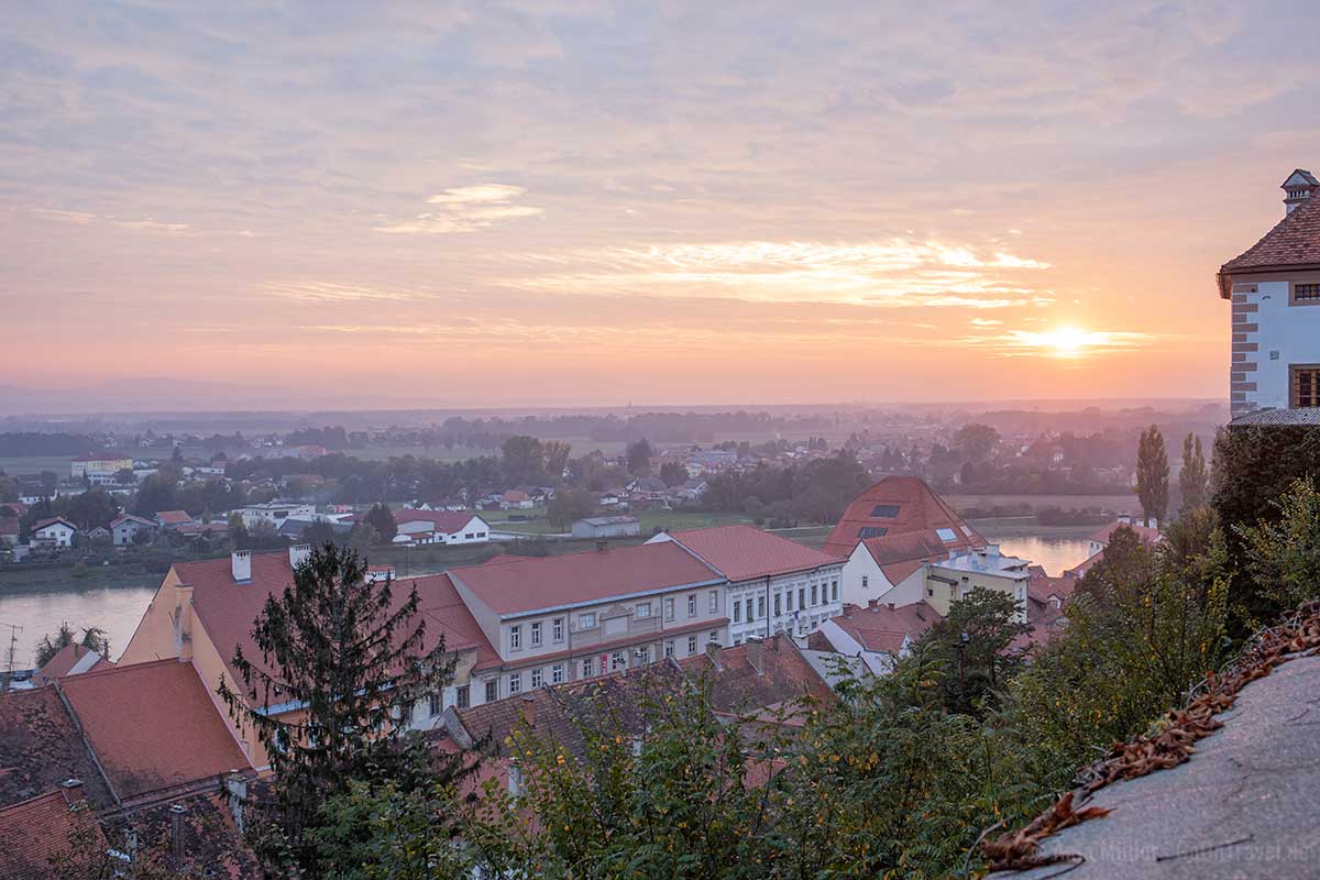 Sonnenuntergang vom Schloss aus Sonnenuntergang vom Schloss aus