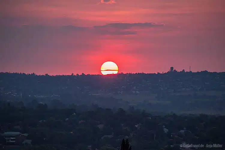 Sonnenuntergang über Johannesburg Sonnenuntergang über Johannesburg