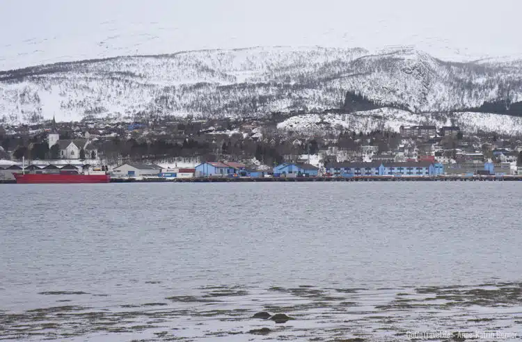 Sortland und die blauen Häuser Sortland und die blauen Häuser