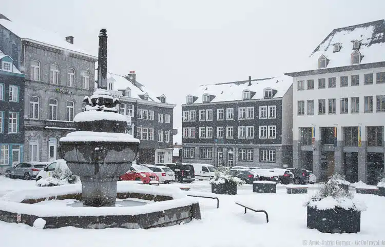 Place Saint-Remacle in Stavelot im Winter Place Saint-Remacle in Stavelot im Winter