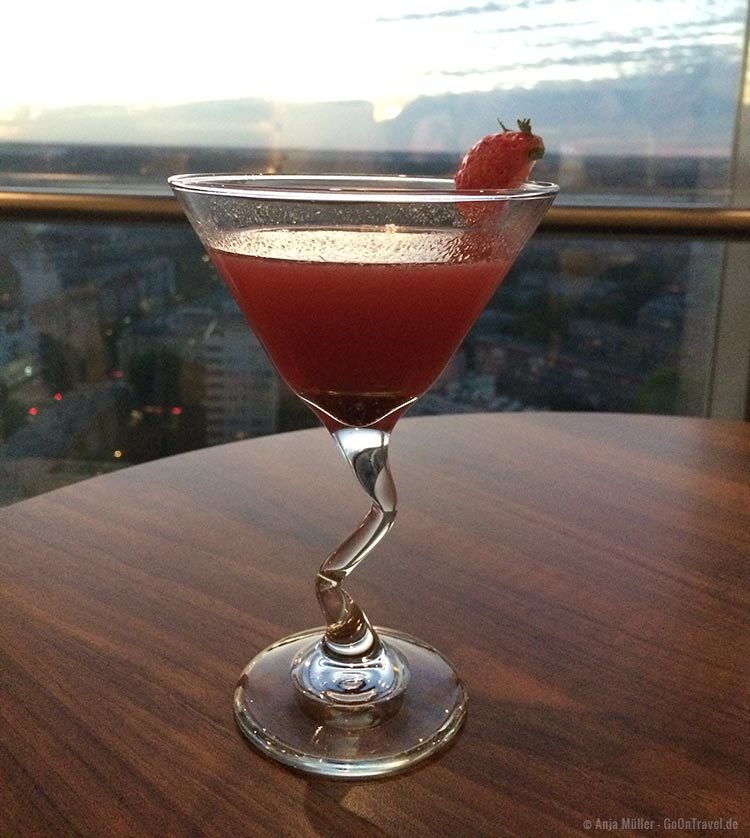 Cocktail mit Aussicht vom Café 22 in Stettin aus Cocktail mit Aussicht vom Café 22 in Stettin aus