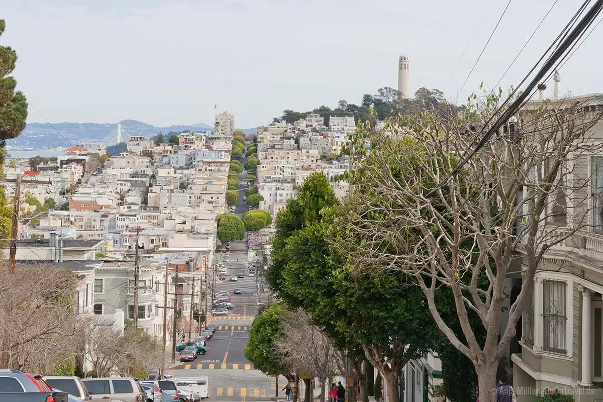 Hügelige Straße in San Francisco