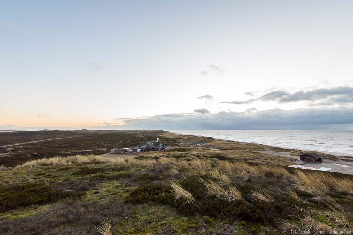 Blick von der Lister Aussichtsplattform auf den Weststrand Blick von der Lister Aussichtsplattform auf den Weststrand