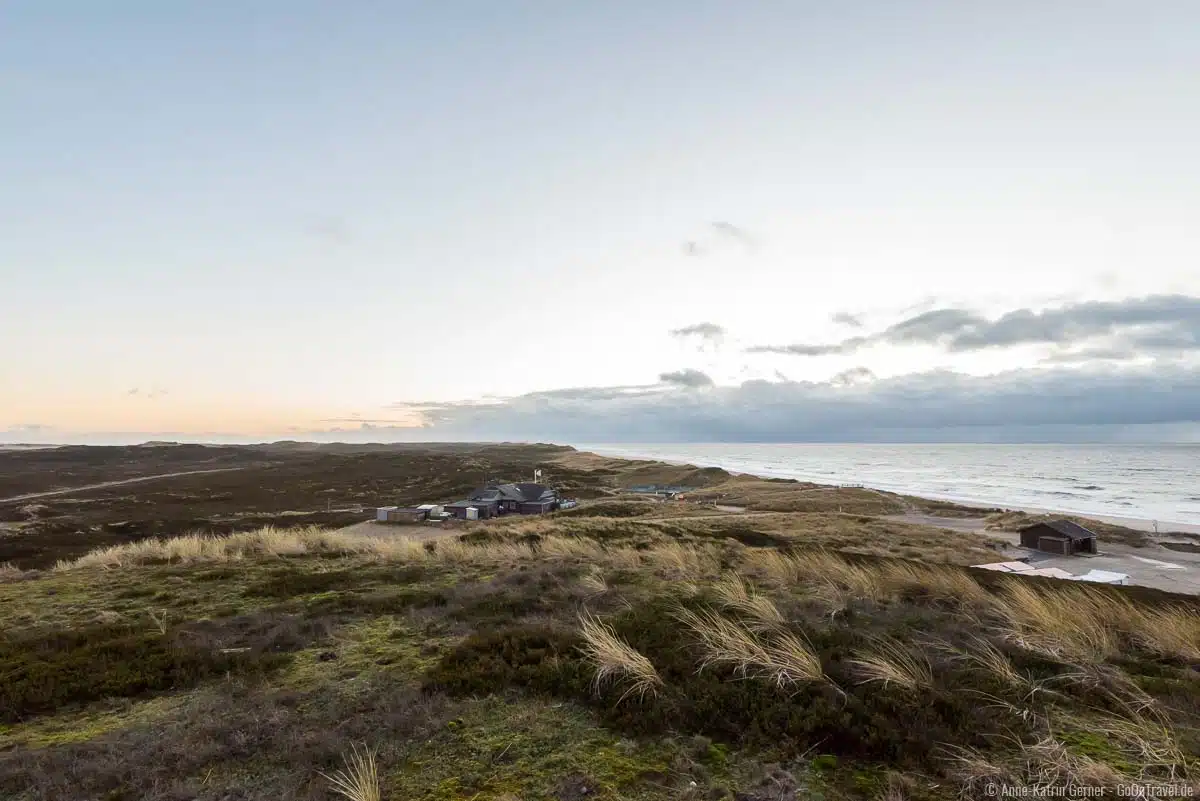Blick von der Lister Aussichtsplattform auf den Weststrand
