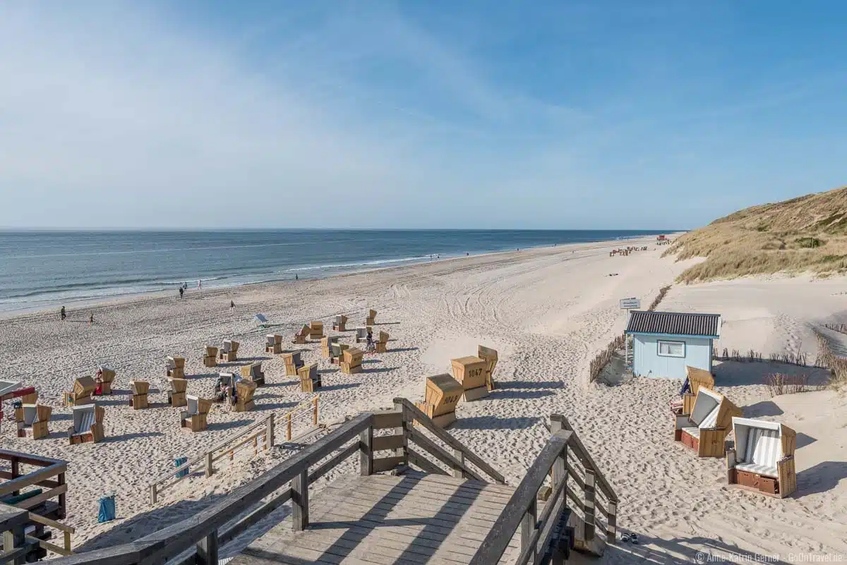 Hauptstrand Wenningstedt mit Blick in Richtung Norden Hauptstrand Wenningstedt mit Blick in Richtung Norden