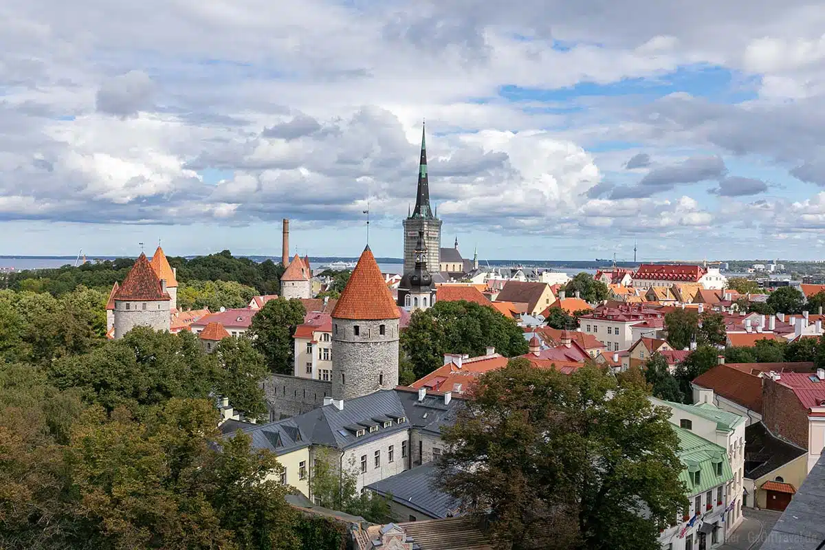 Blick von der Patkuli Aussichtsplattform auf die Stadtmauer mit Ihren Türmen Blick von der Patkuli Aussichtsplattform auf die Stadtmauer mit Ihren Türmen