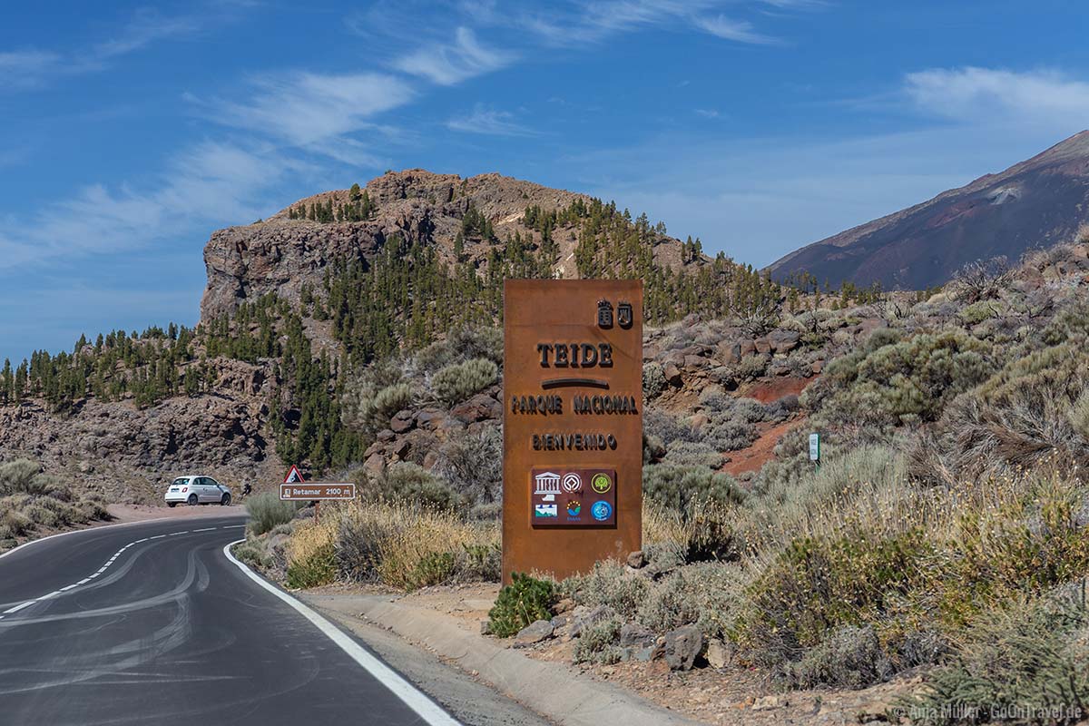 Der Eingang des Teide Nationalpark