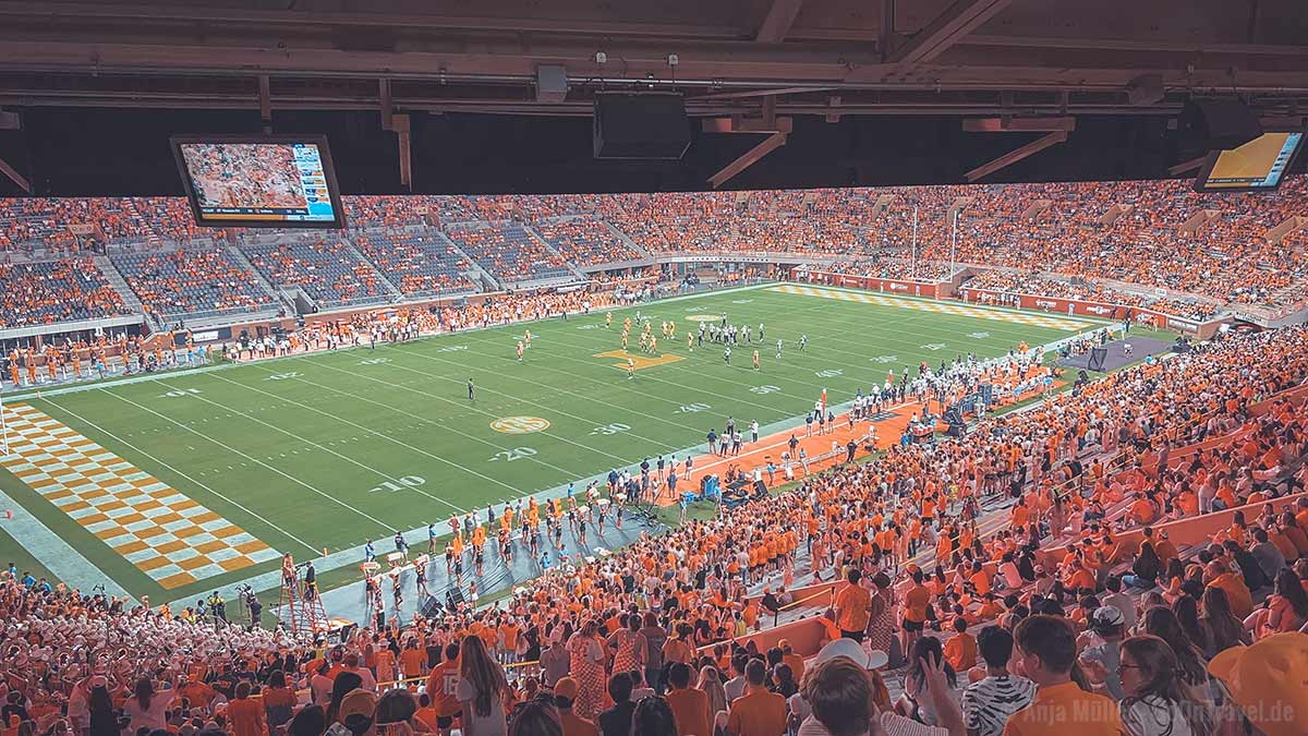 Spiel der Tennessee Vols im Neyland Stadium