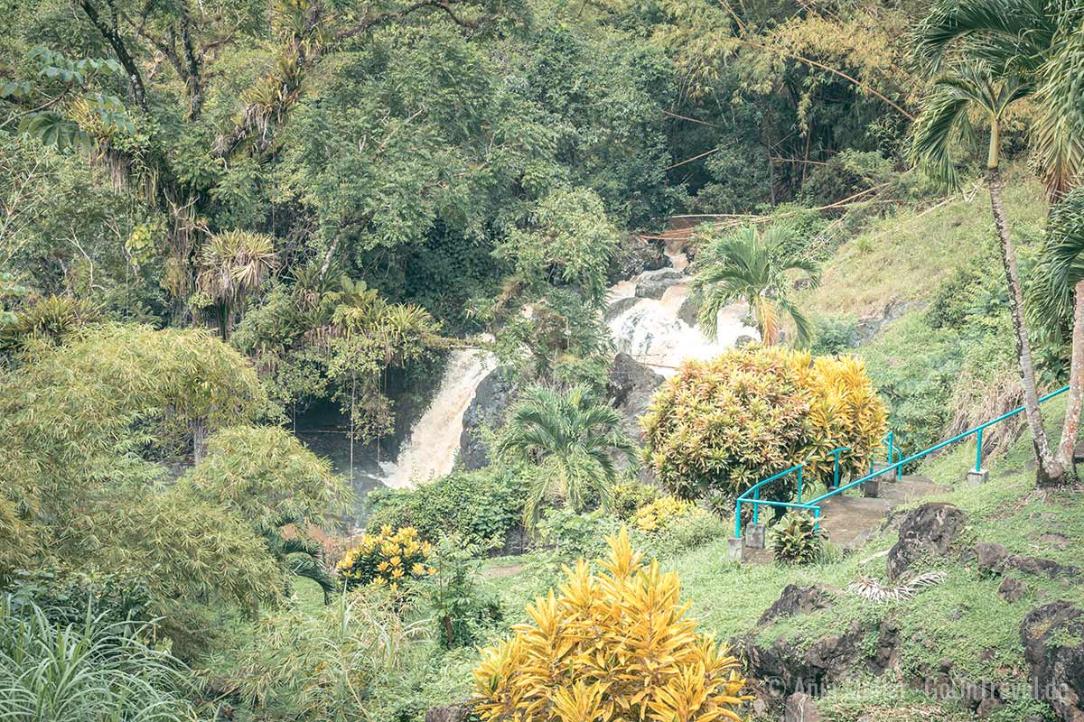 Blick auf den Green Hill Waterfall von oben