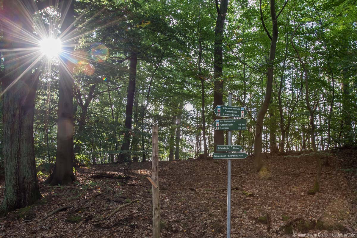 Ausschilderung des Turmwanderweges Ausschilderung des Turmwanderweges