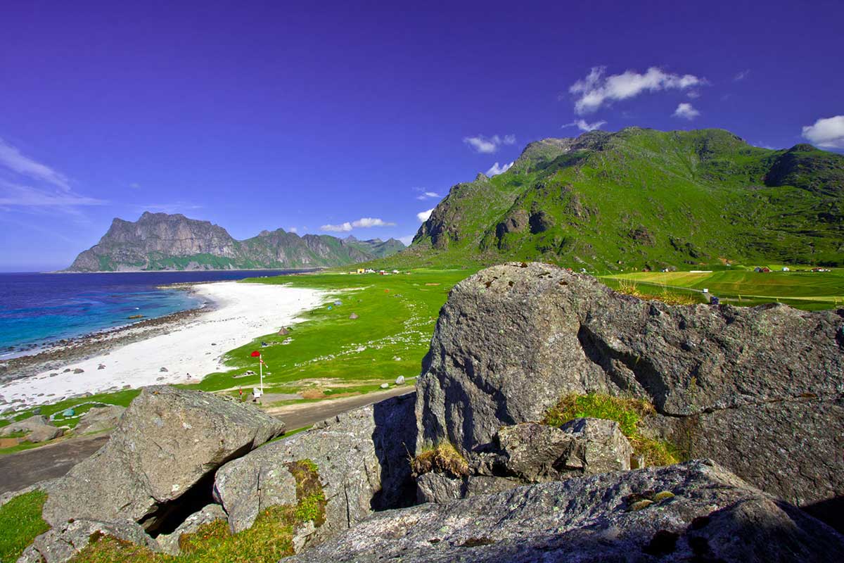 Uttakleiv Beach in Norwegen