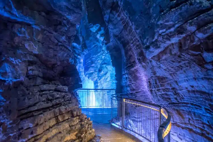 Varone Wasserfall Park bei Regen