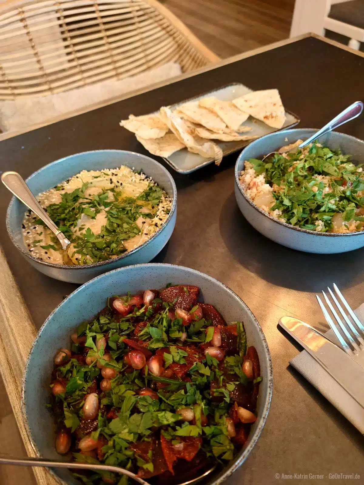 Dreierlei Mezze bei Frau Kruse - lecker Dreierlei Mezze bei Frau Kruse - lecker